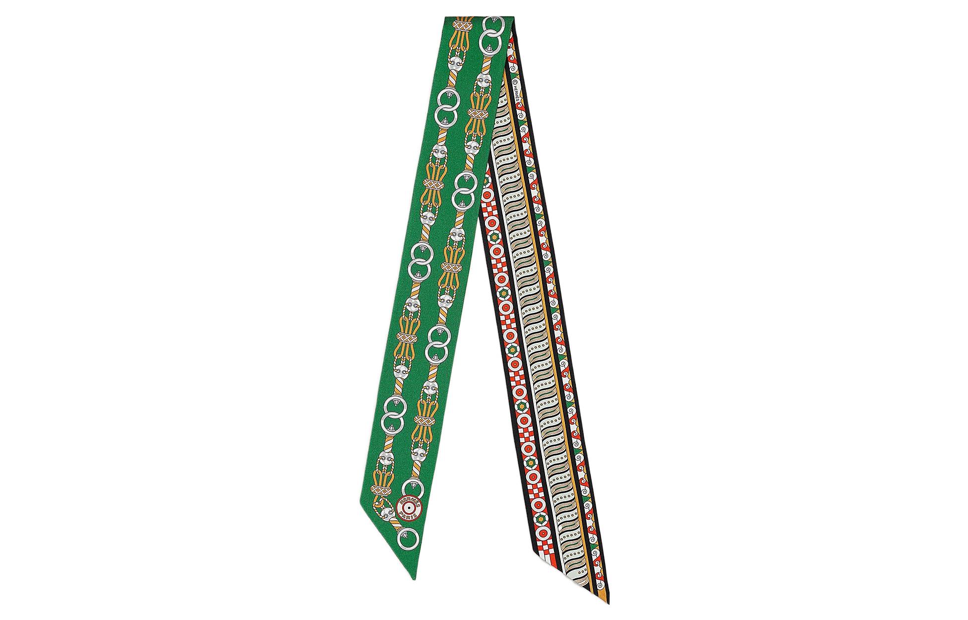 

Шёлковый шарф HERMES зелёный