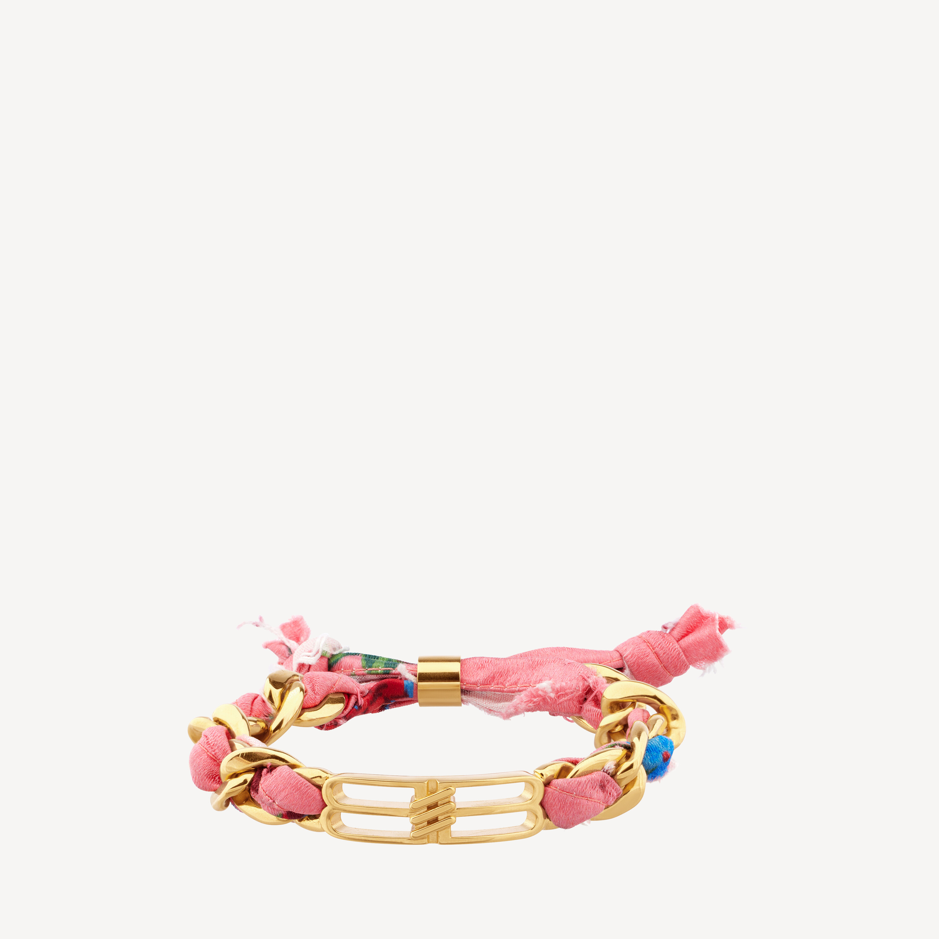 

Женский браслет bb icon ribbon в золотистом и разноцветном цветах BALENCIAGA, золото/мультиколор