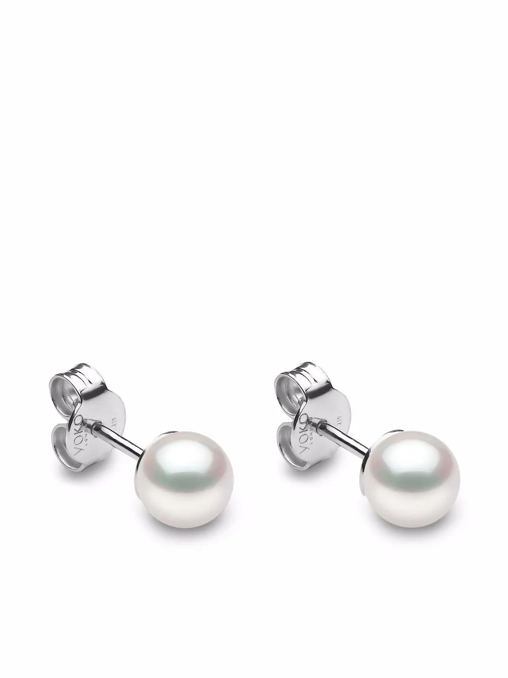 

Серьги-гвоздики Classic из белого золота с жемчугом Yoko London, серебяный