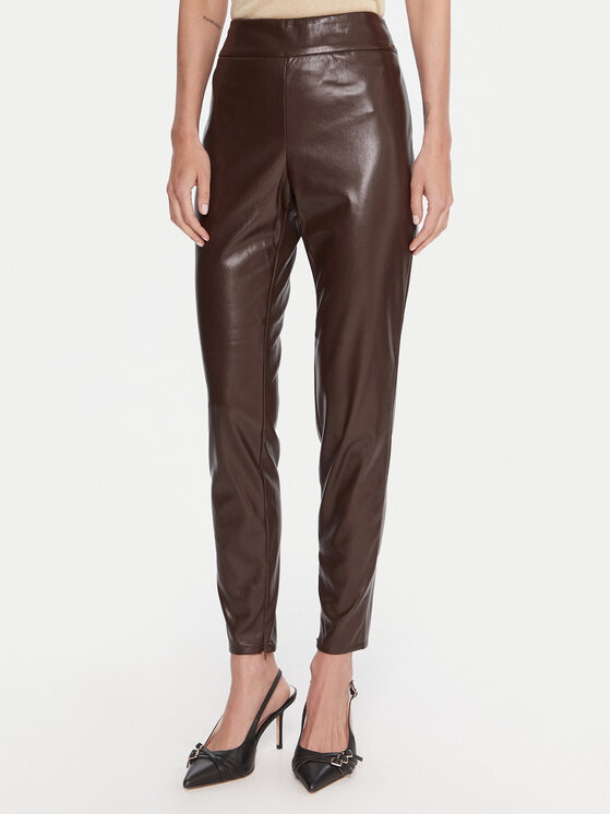 

Брюки из искусственной кожи slim fit W4BB18 WGIK0 Guess, черный