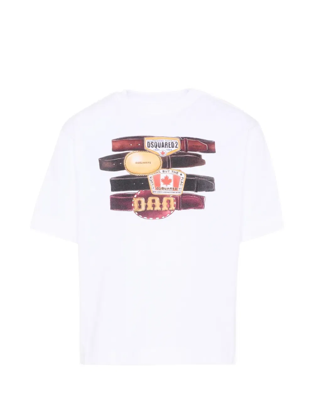 Футболка с принтом в виде пояса Dsquared2 Kids, белый