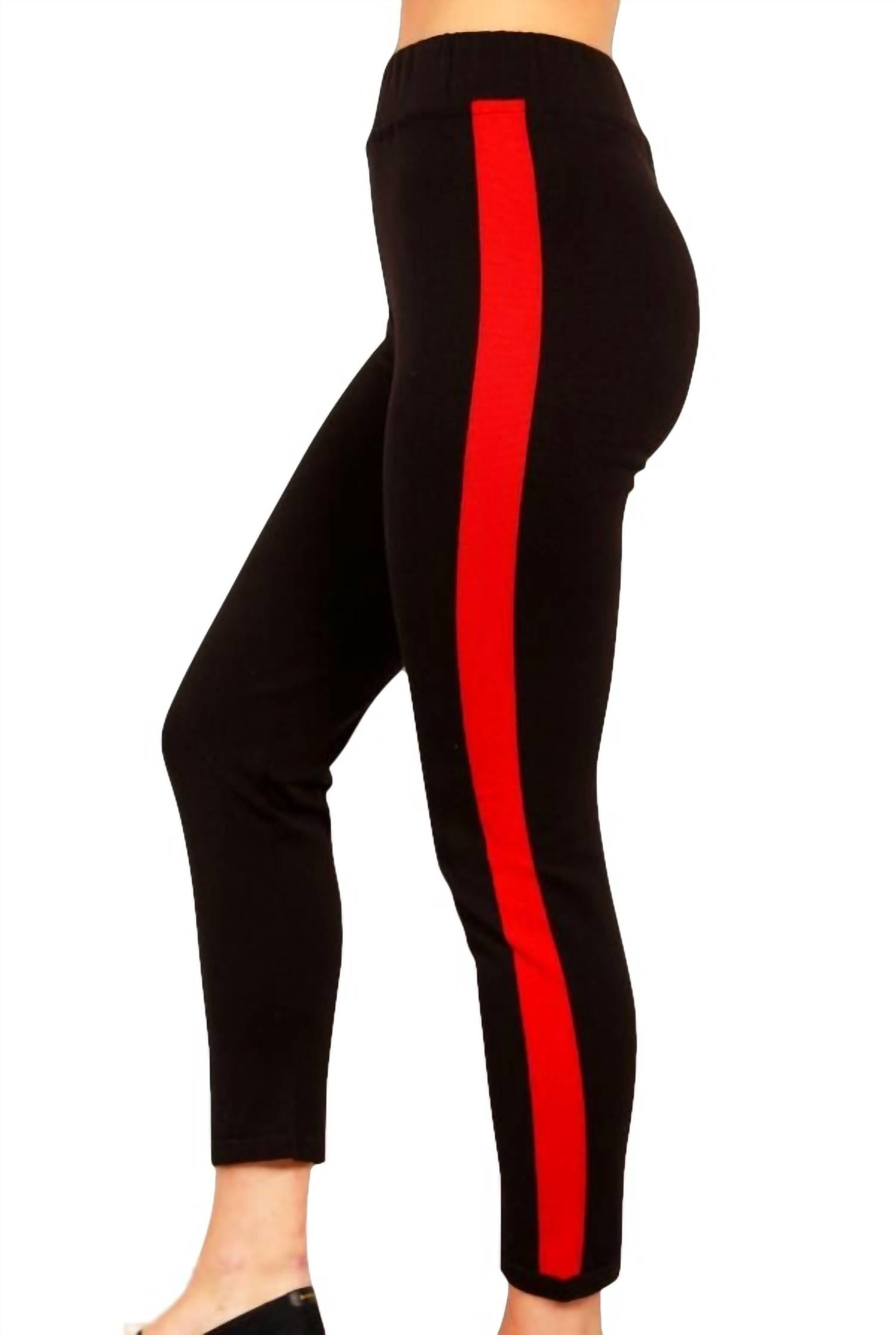 

Спортивные брюки черного/красного цвета Angel Apparel