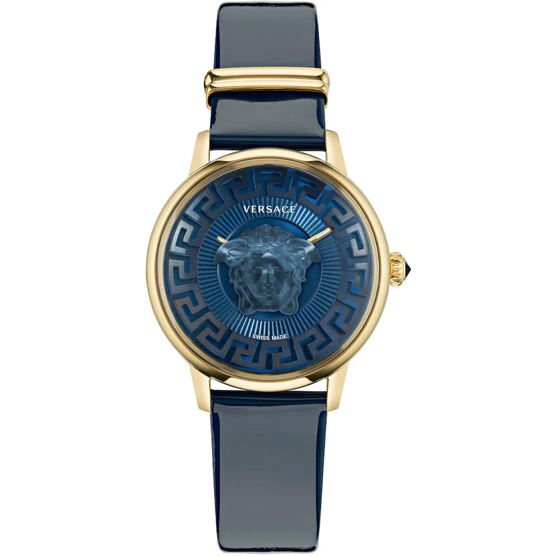 

Женские кварцевые часы Versace Medusa Alchemy 38 мм, синий