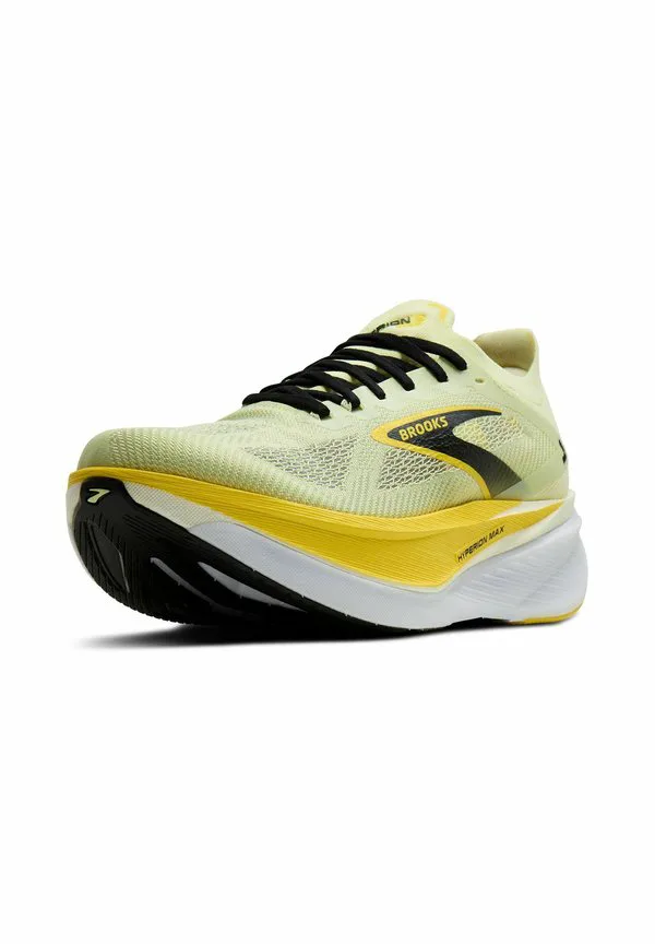 Кроссовки для бега по шоссе hyperion max 3 Brooks, Luminary Cyber Yellow/Black — фото 2