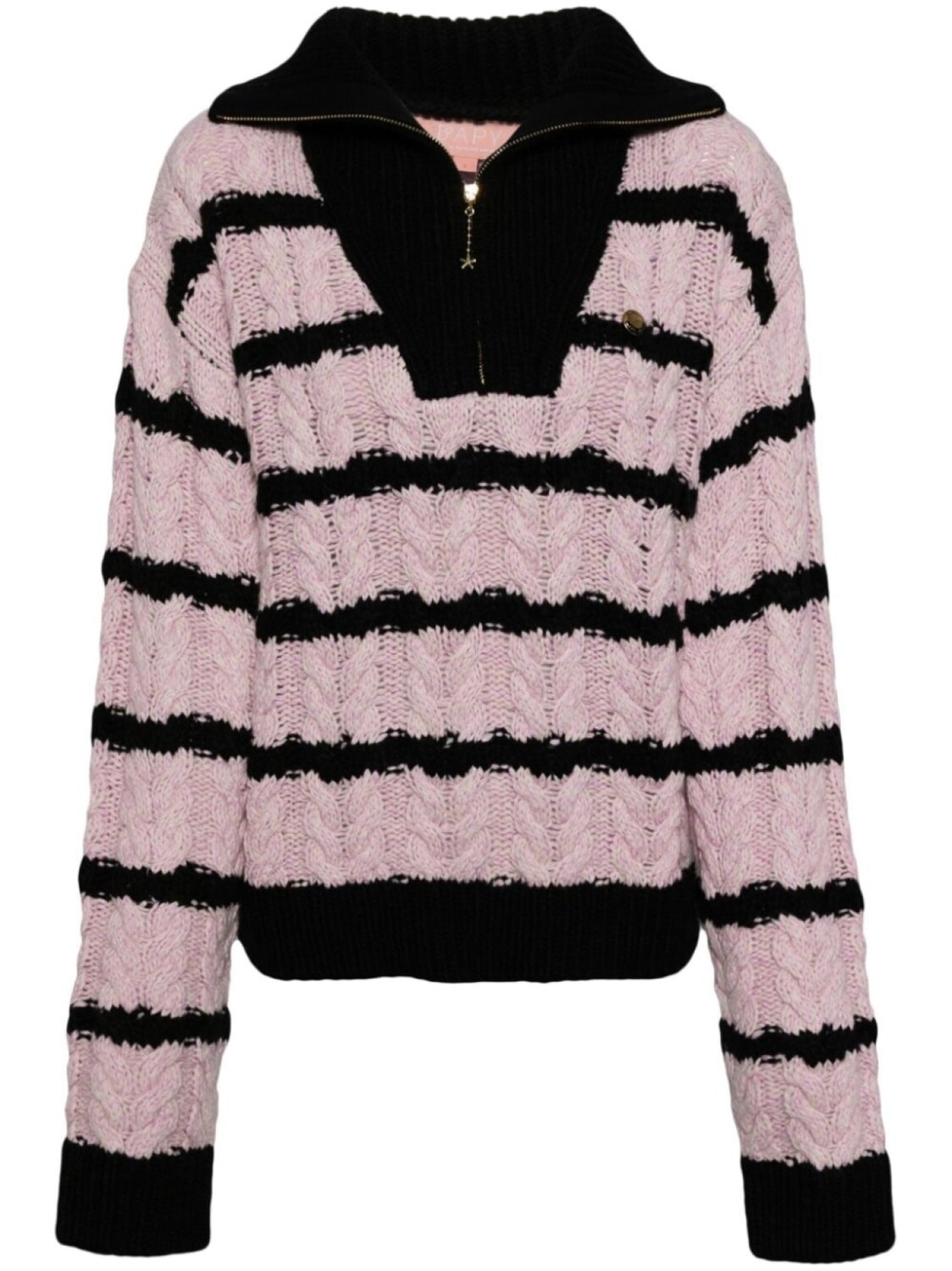 

BAPY BY *A BATHING APE полосатый джемпер с воротником на молнии, розовый