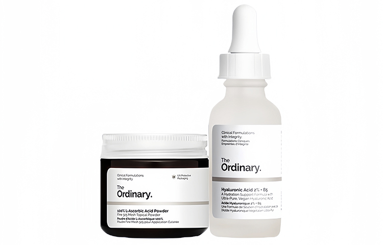 

Набор для ухода за кожей b5 с осветляющей сывороткой и порошком vc увлажняющий успокаивающий 30мл+20г The Ordinary