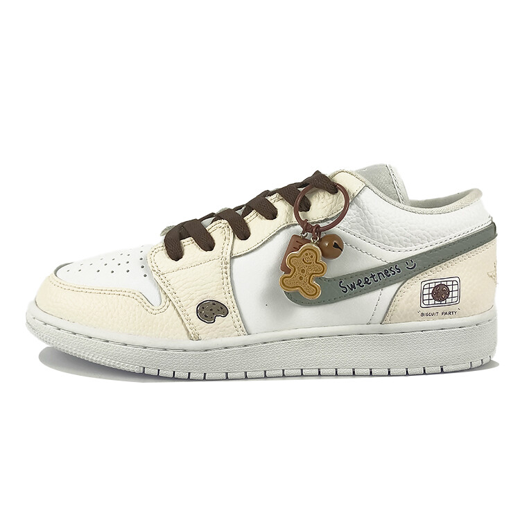 

Кроссовки Air Jordan 1 Vintage Basketball Shoes Women's Low-Top White, Белый, Кроссовки Air Jordan 1 Vintage Basketball Shoes Women's Low-Top White