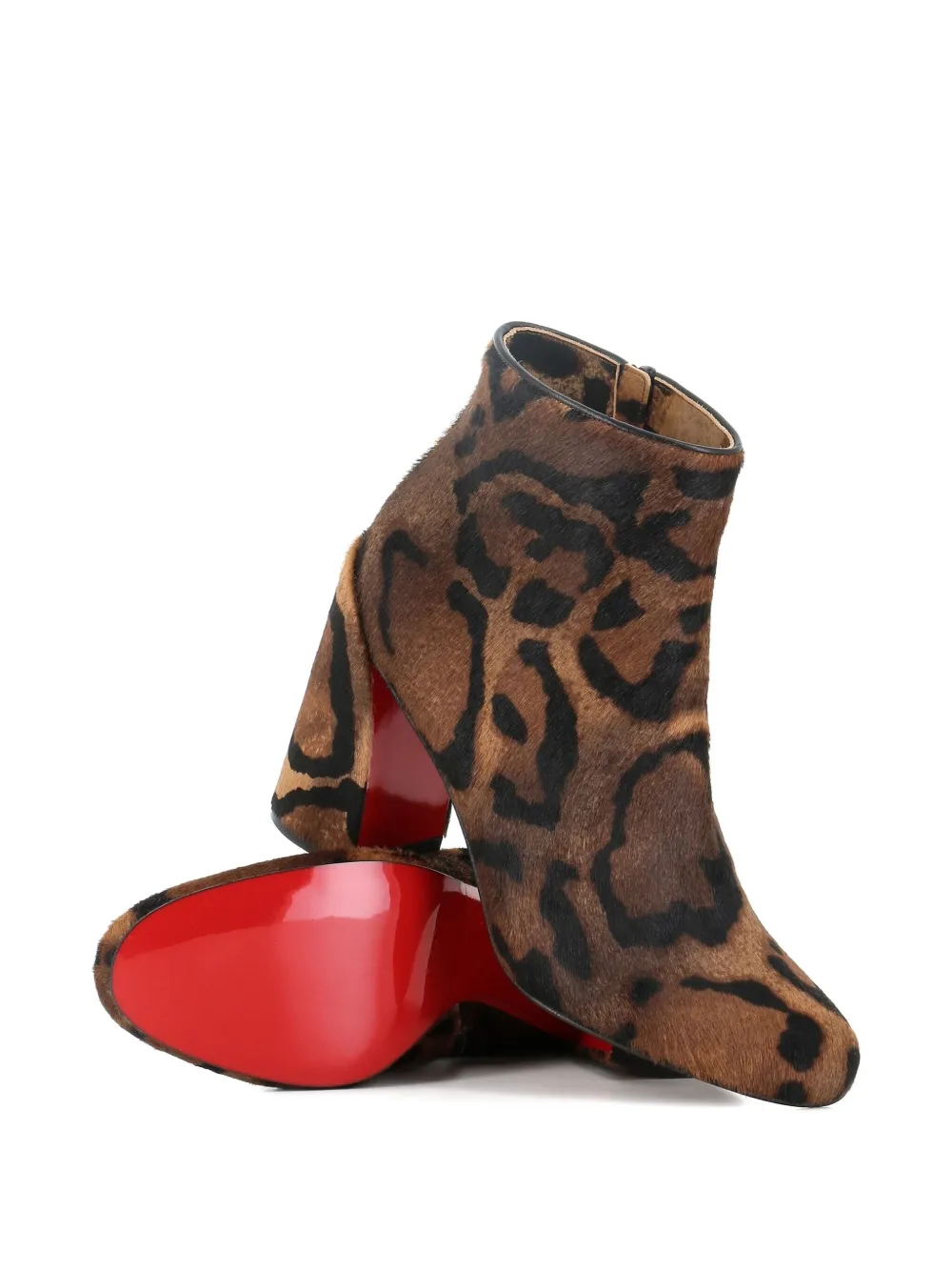 Ботильоны Jane с леопардовым принтом, каблук 85 мм Christian Louboutin, коричневый — фото 4
