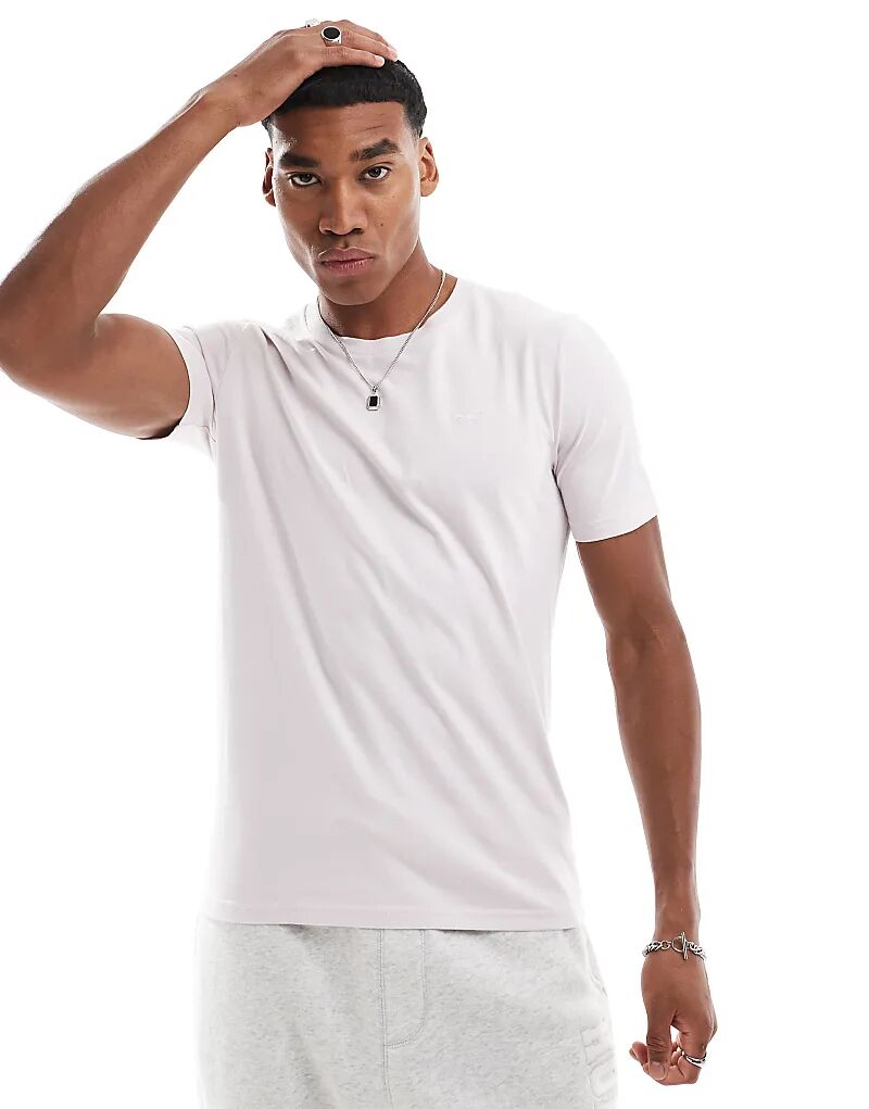 

Футболка с логотипом icon в сиренево-сером цвете Hollister