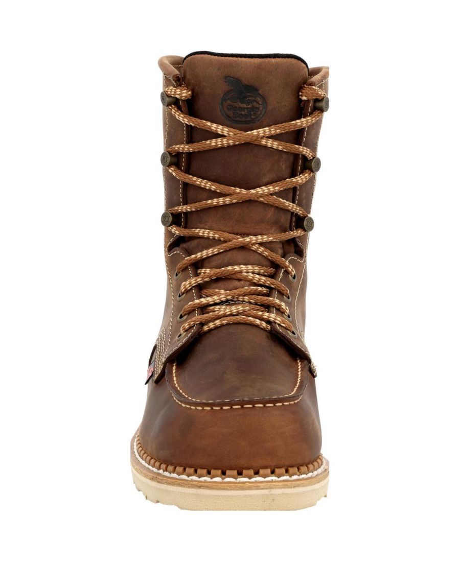 Мужские водонепроницаемые рабочие ботинки на танкетке GEORGIA BOOT, Brown — фото 4