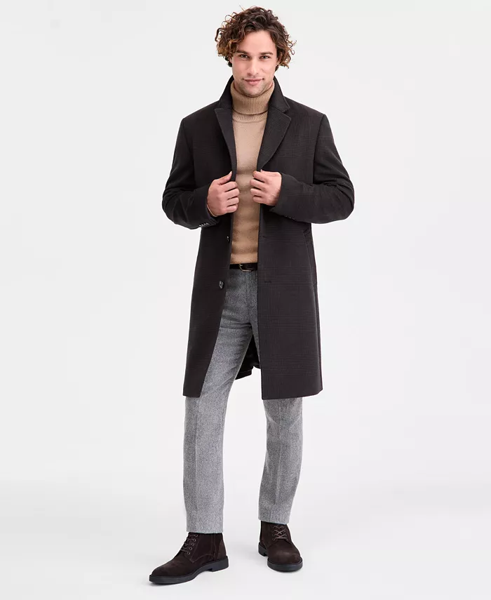 

Мужское классическое пальто из шерстяной смеси в рубчик Michael Kors, зеленый