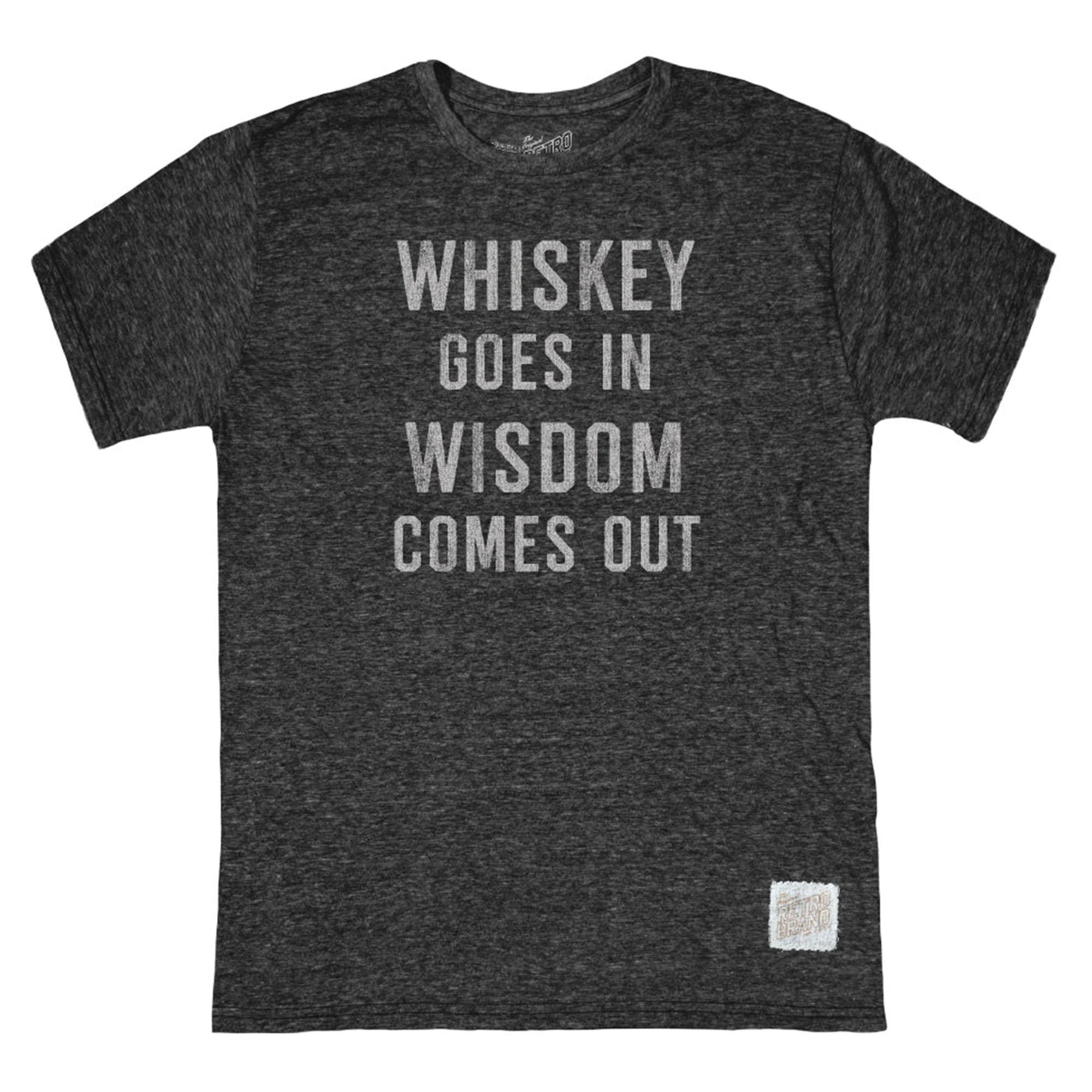 

Мужская футболка Tri-Blend с надписью "Whiskey Goes In Wisdom Comes Out" Original Retro Brand, Heather Black, Черный, Мужская футболка Tri-Blend с надписью "Whiskey Goes In Wisdom Comes Out" Original Retro Brand, Heather Black