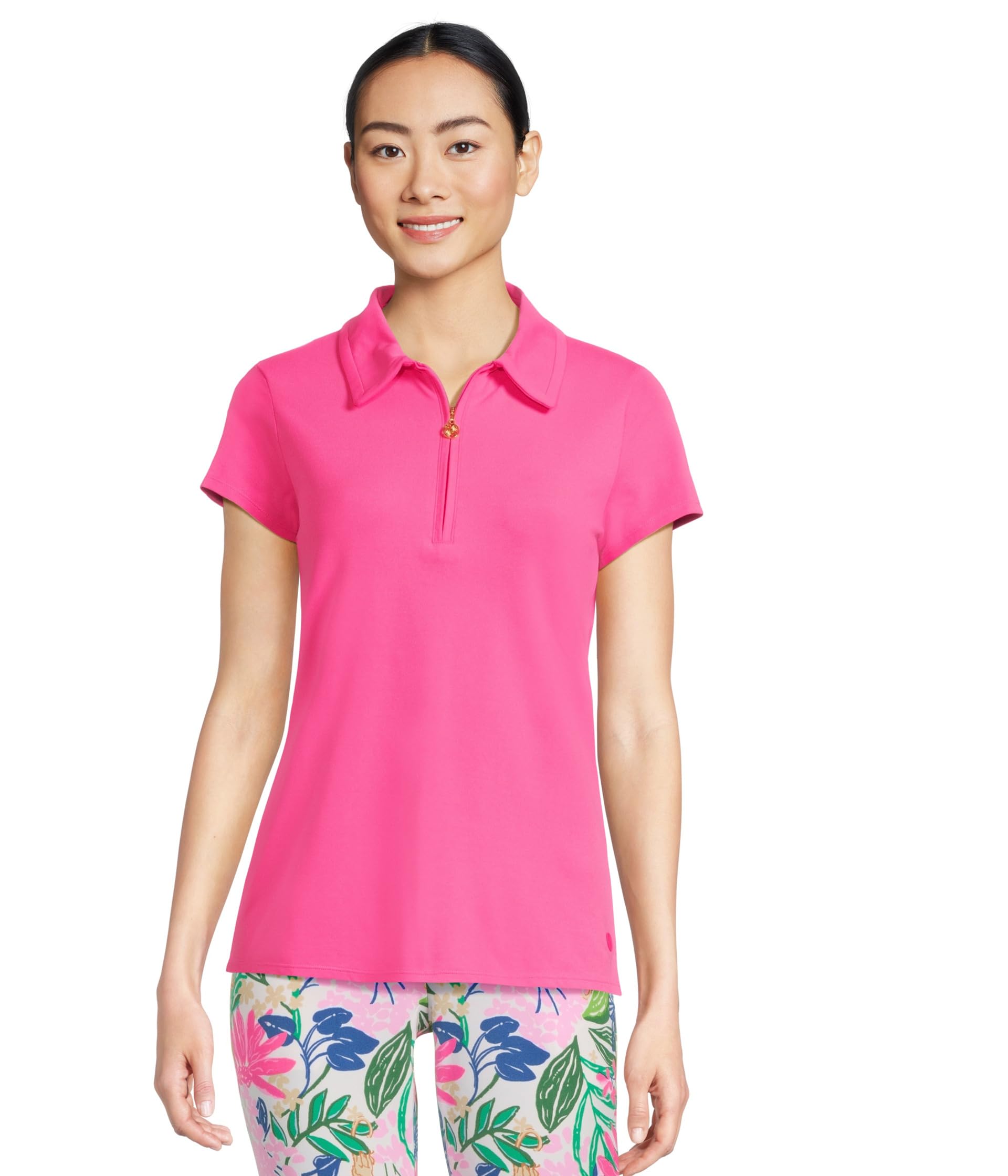 

Поло Lilly Pulitzer Frida 1/2 Zip Polo UPF 50+, цвет Parigi Pink