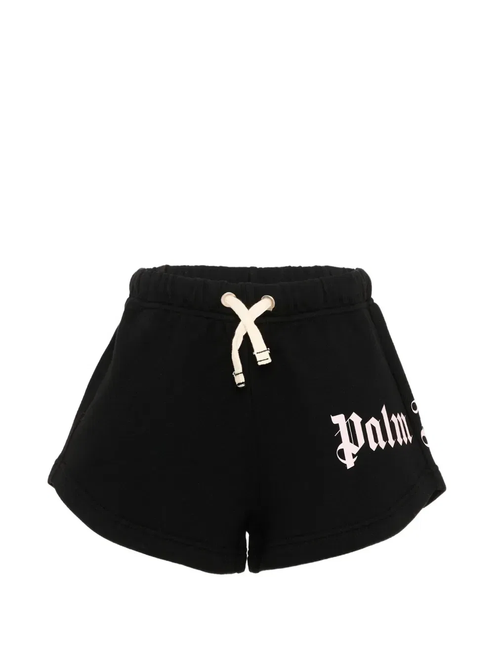Шорты с принтом-логотипом и кулиской Palm Angels Kids, черный