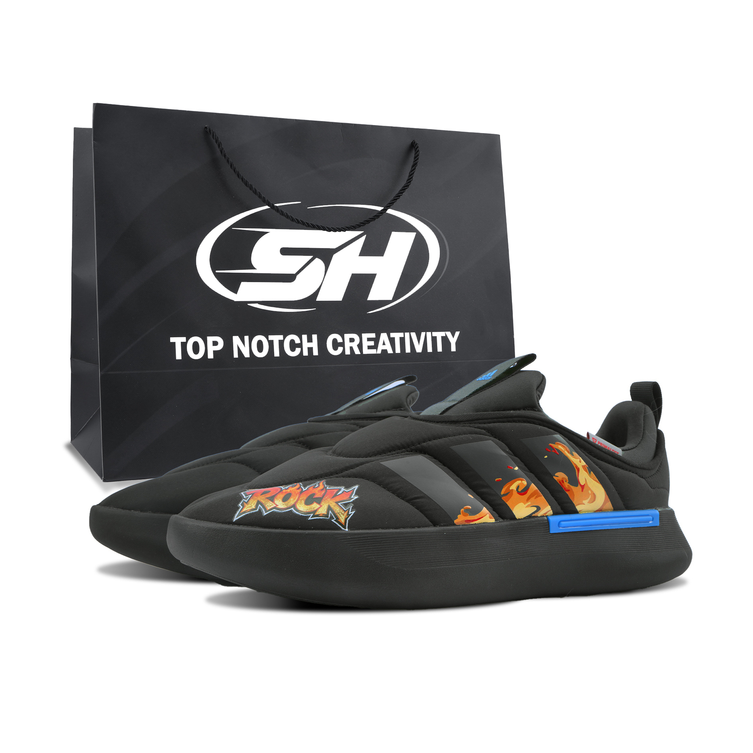 

Adipuff Fiery Flame, специальная ткань для шоппинг-сумок, поддержка, легкие низкие кеды Casual Unisex Adidas, flame красный