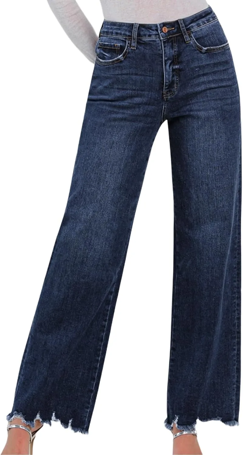 

FairBeauty женские джинсы прямые высокие на талии мешковатые boyfriend casual stretchy