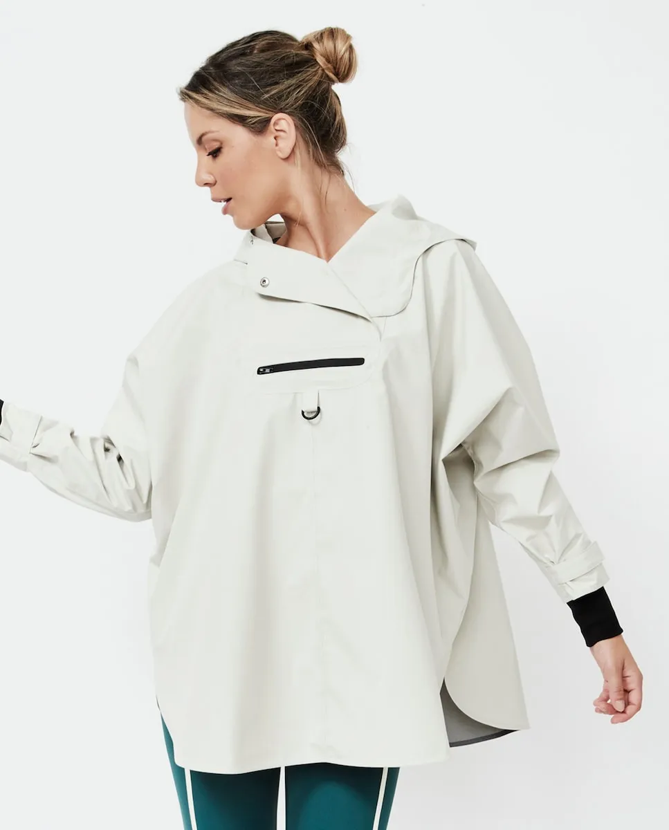 

Женский спортивный пончо с капюшоном Selmark, бежевый