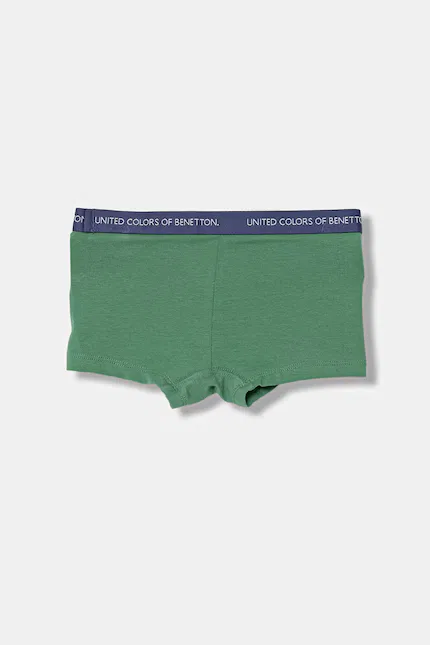Боксеры детские хлопковые 2 шт United Colors of Benetton, зеленый — фото 3