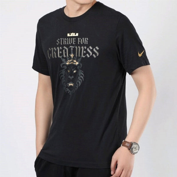 Футболка Nike LeBron James Basketball Sports Printing Round Neck Short Sleeve Black, черный — фото 3
