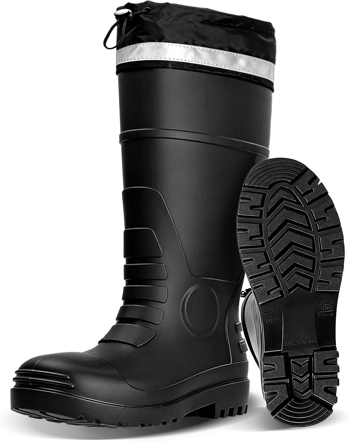 

Мужские резиновые сапоги E KAINI, высокие до колена, водонепроницаемые, с ПВХ-подошвой, для грязи, комфортные и легкие, для садовых, рыболовных и хозяйственных работ на улице, черный