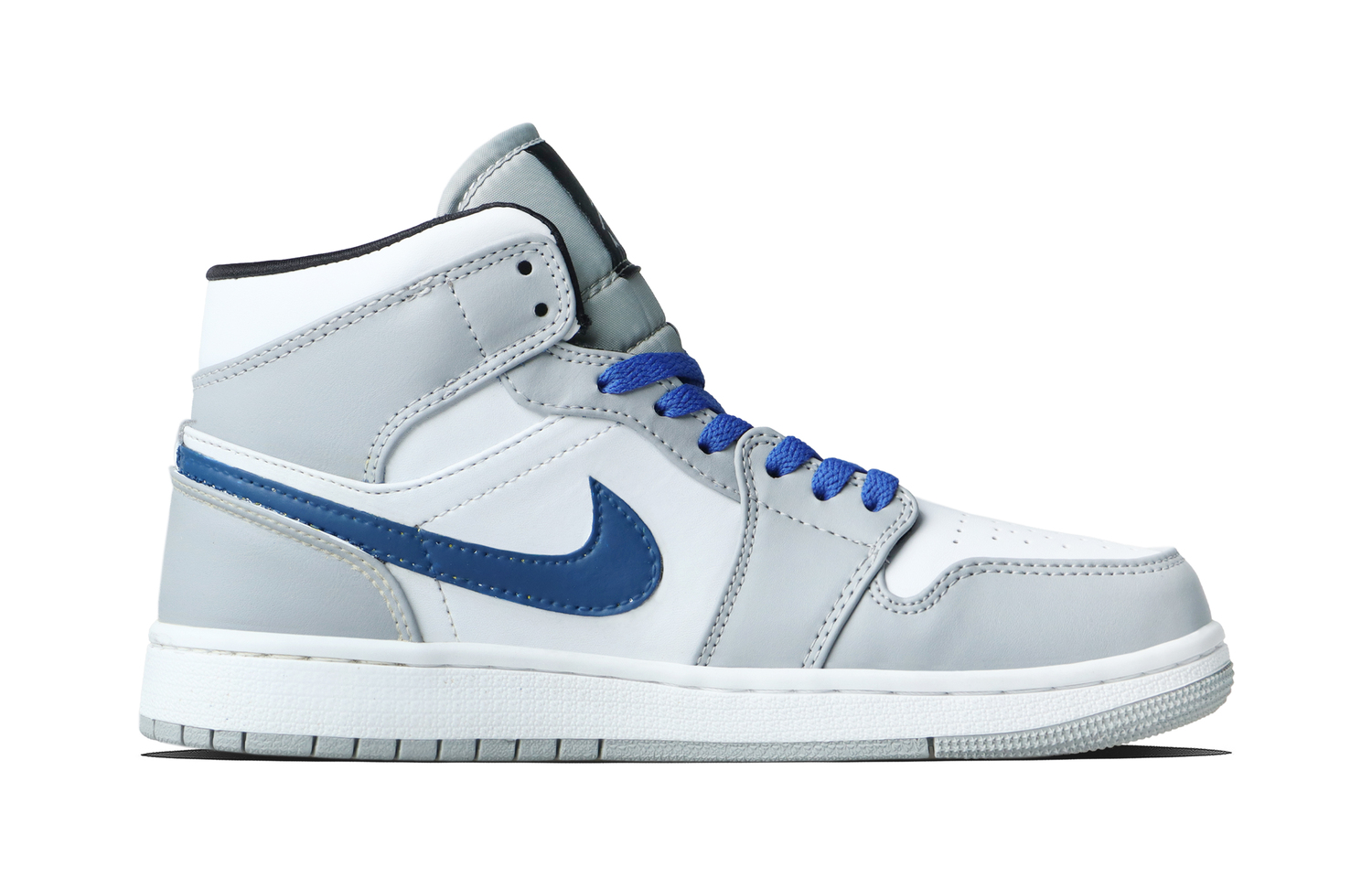 Jordan Кроссовки баскетбольные Air 1 Ice Gray Blue Whale Mid top Unisex синие винтажные устойчивые к истиранию — фото 3