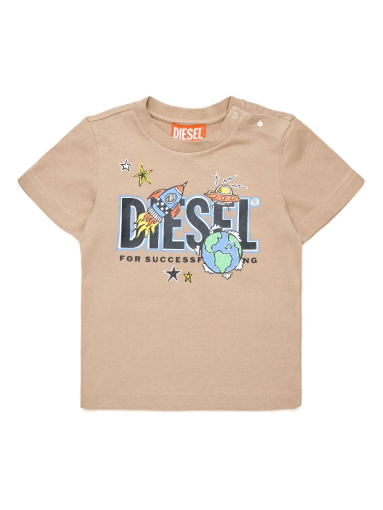 

Diesel Kids футболка с графичным принтом, нейтральный цвет