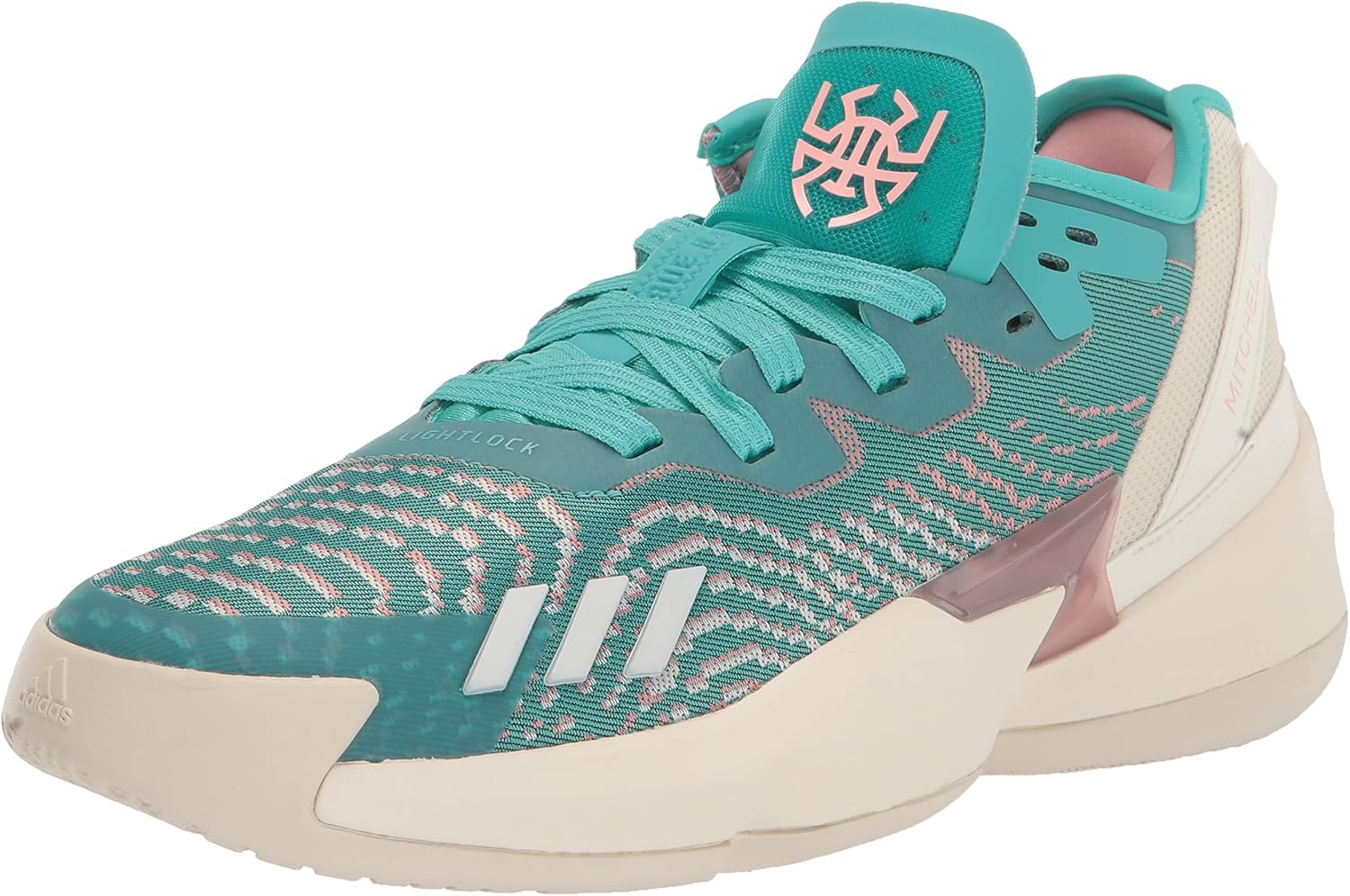 

Баскетбольные кроссовки Adidas Unisex-Adult Don Issue 4, слоновая кость/сиреневый/мятный