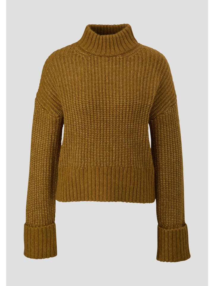 

Вязаный свитер цвета 77W0_оливковый зеленый QS