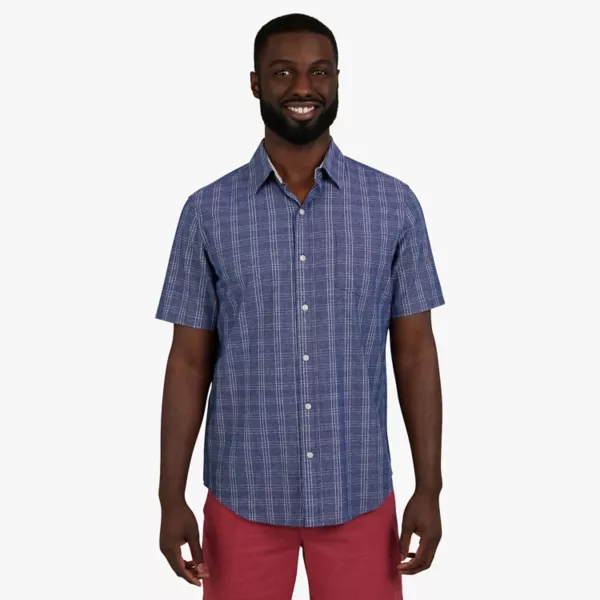 

Мужская рубашка с коротким рукавом на пуговицах Chaps, цвет estate blue