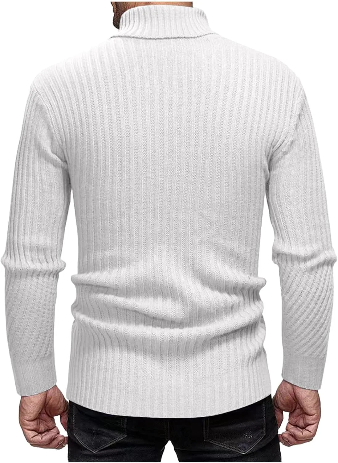 Мужской свитер с воротником-стойкой Casual Fit легкий водолазка — фото 3