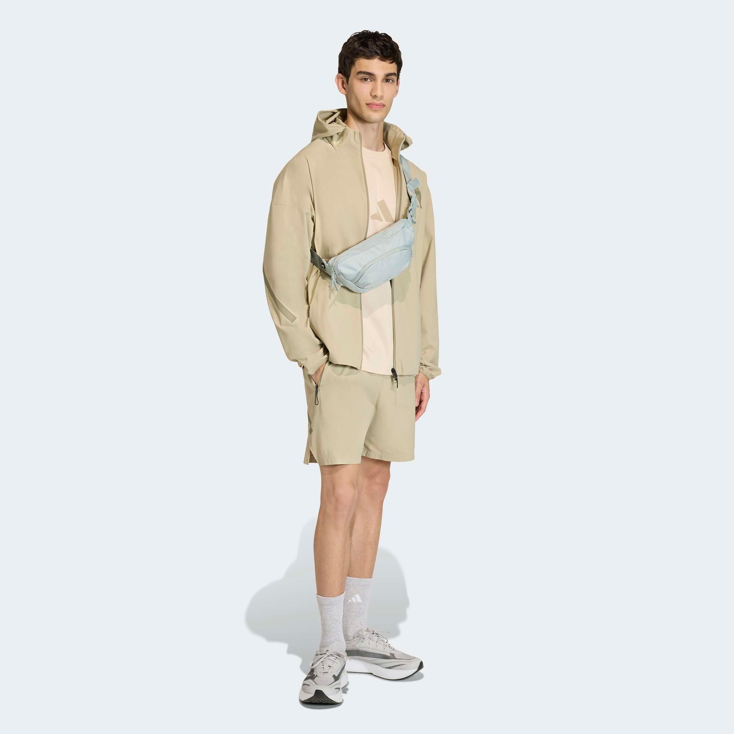 Adidas Sportswear Футболка для тренировок 'Z.N.E.' в цвете бежевый, темно-бежевый — фото 4