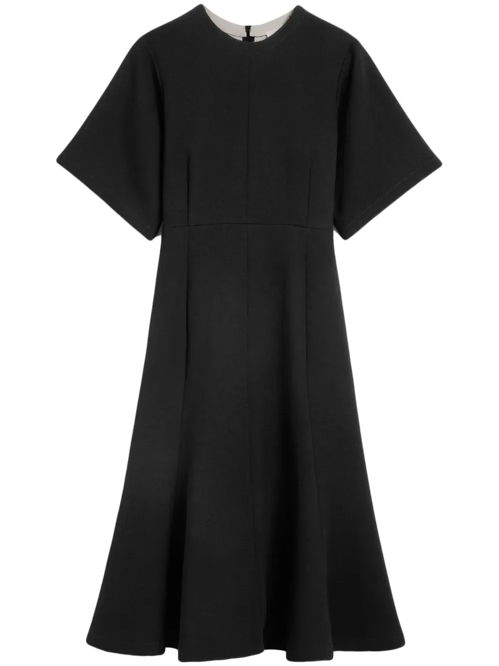 Платье-Миди А-силуэта из натуральной шерсти Ami Paris, черный