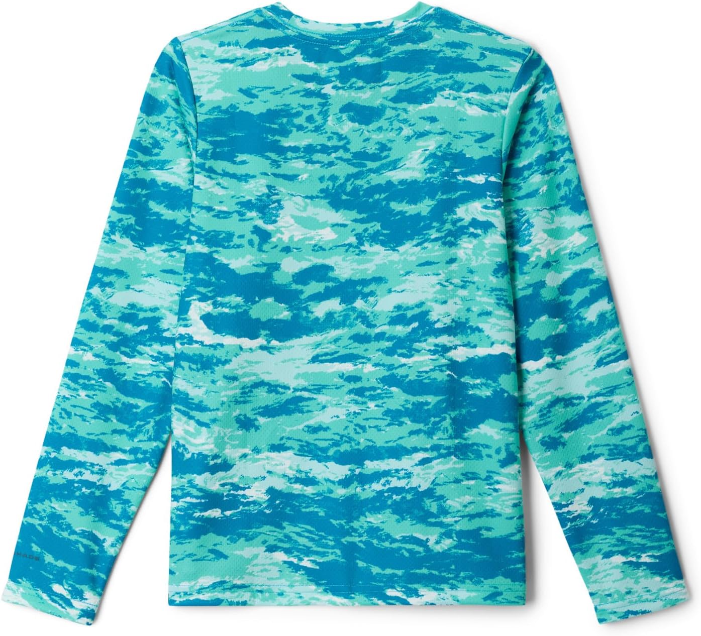 Футболка Columbia Boys PFG Solar Stream с длинным рукавом и принтом, Glaze Green Sumi Camo — фото 2
