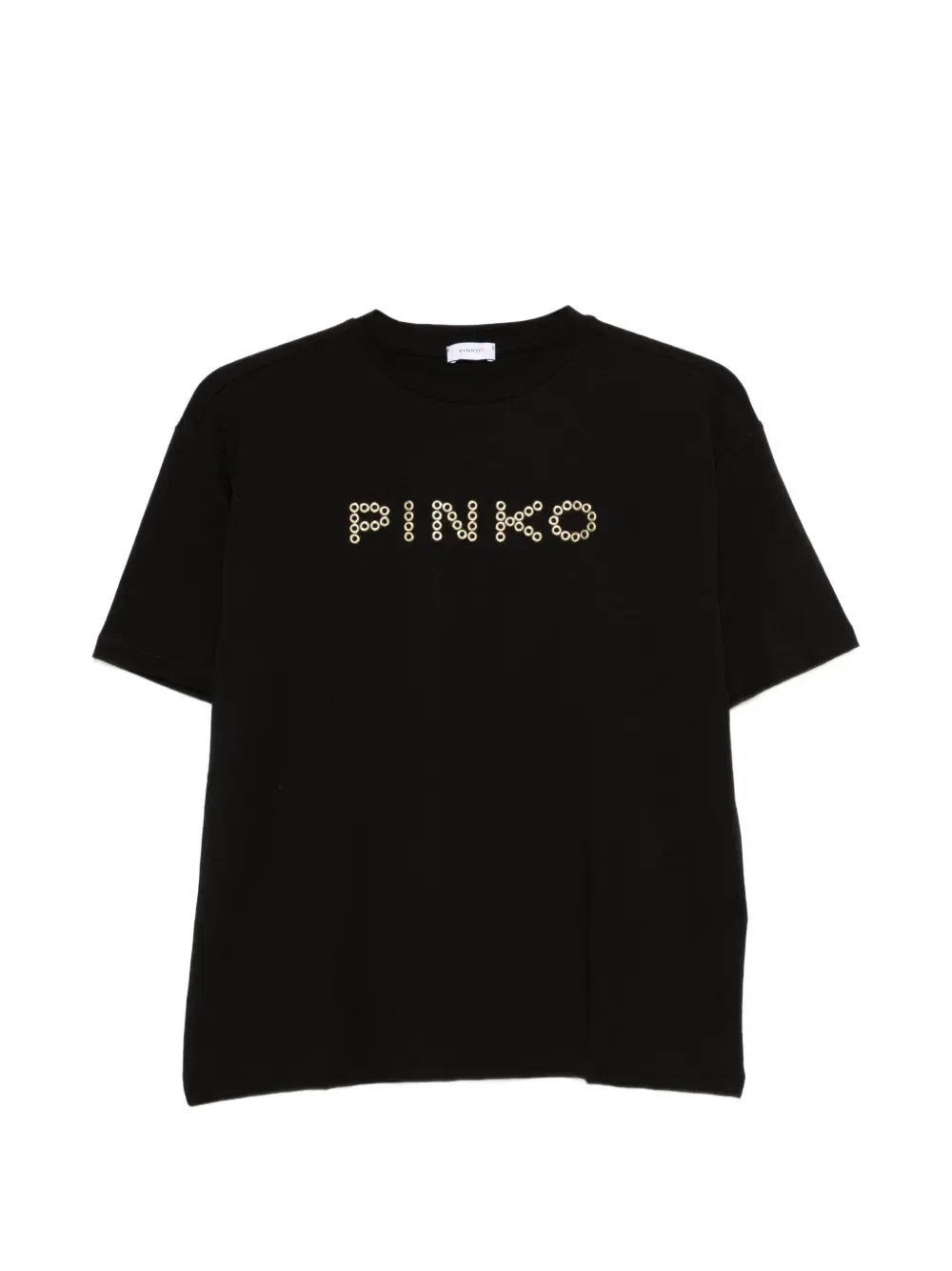 Футболка с аппликацией логотипа Pinko Kids, черный