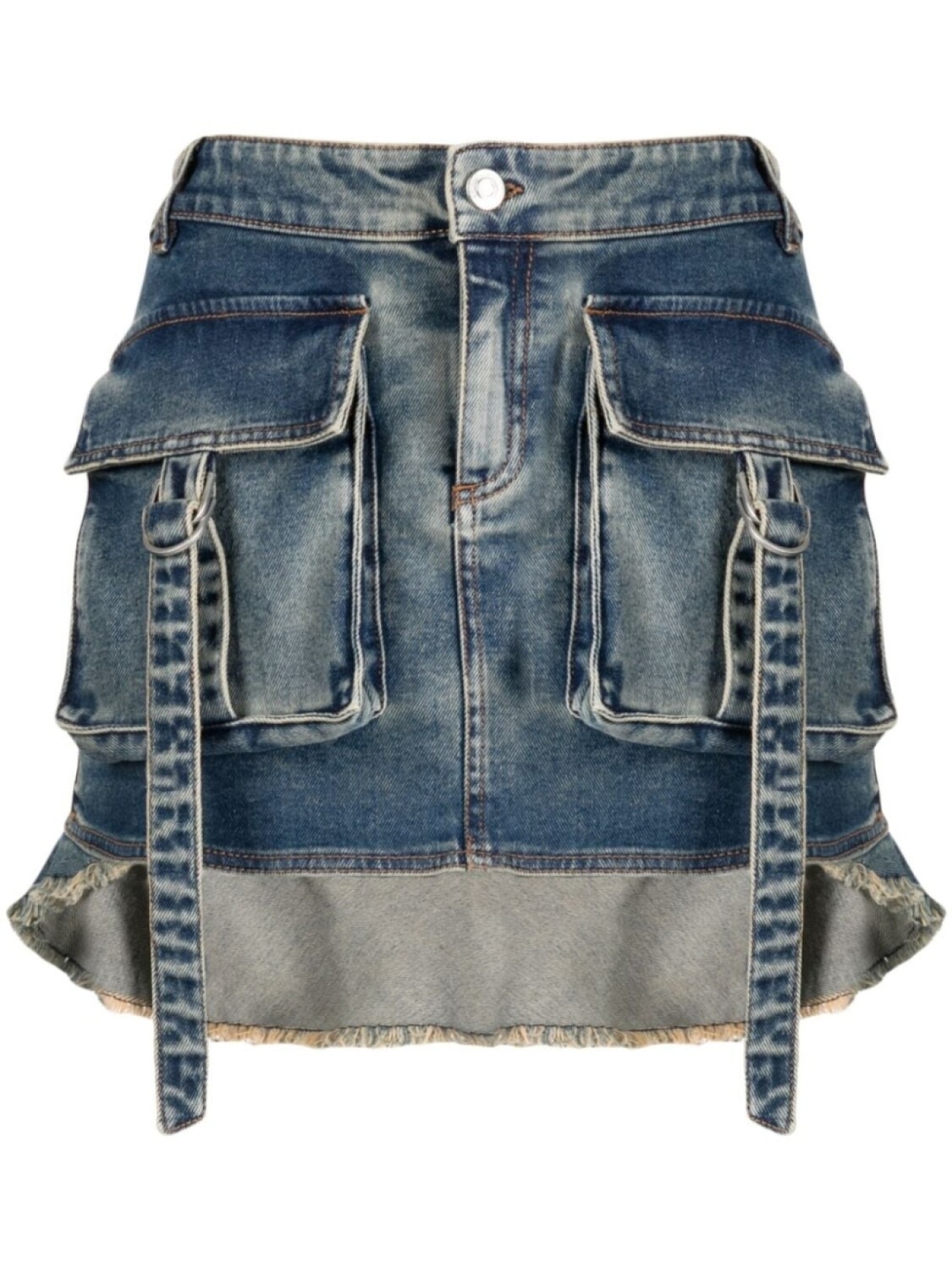 

Юбка с оборками Blumarine, синий