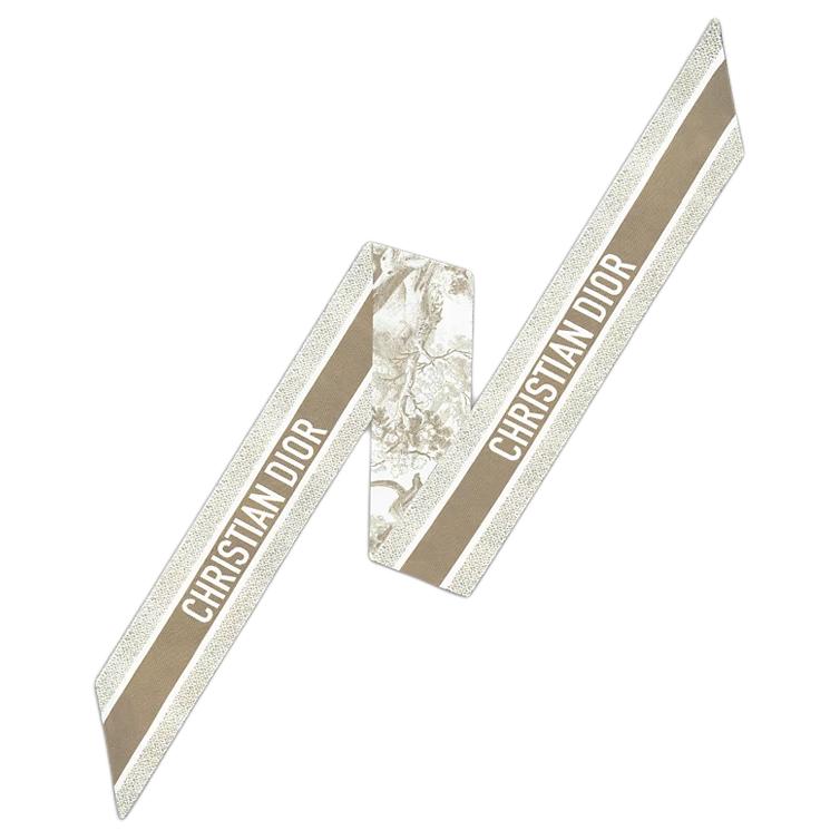 

DIOR Шелковый твиловый шарф Unisex Green