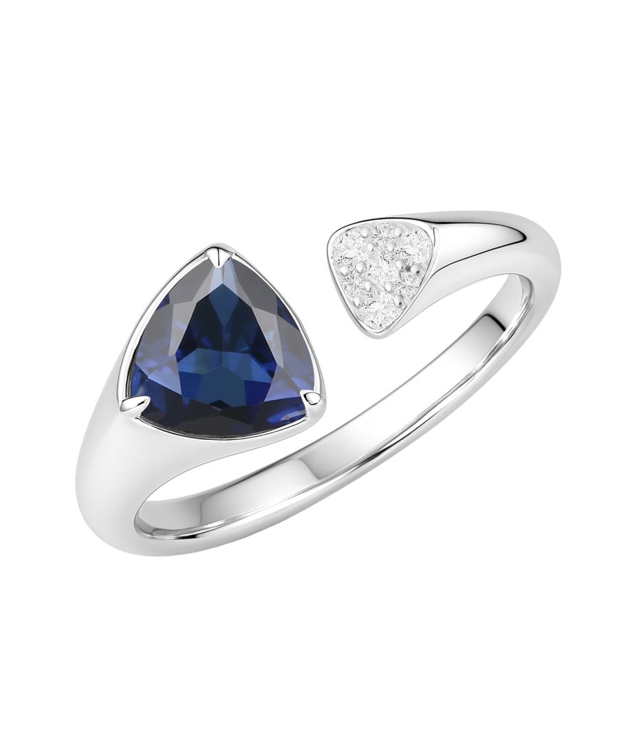 

Кольцо с искусственно выращенным изумрудом (0,5 карата) и белым сапфиром (0,20 карата) в оправе из 14-каратного золота поверх стерлингового серебра (также с сапфиром и рубином) Macy's, Sapphire