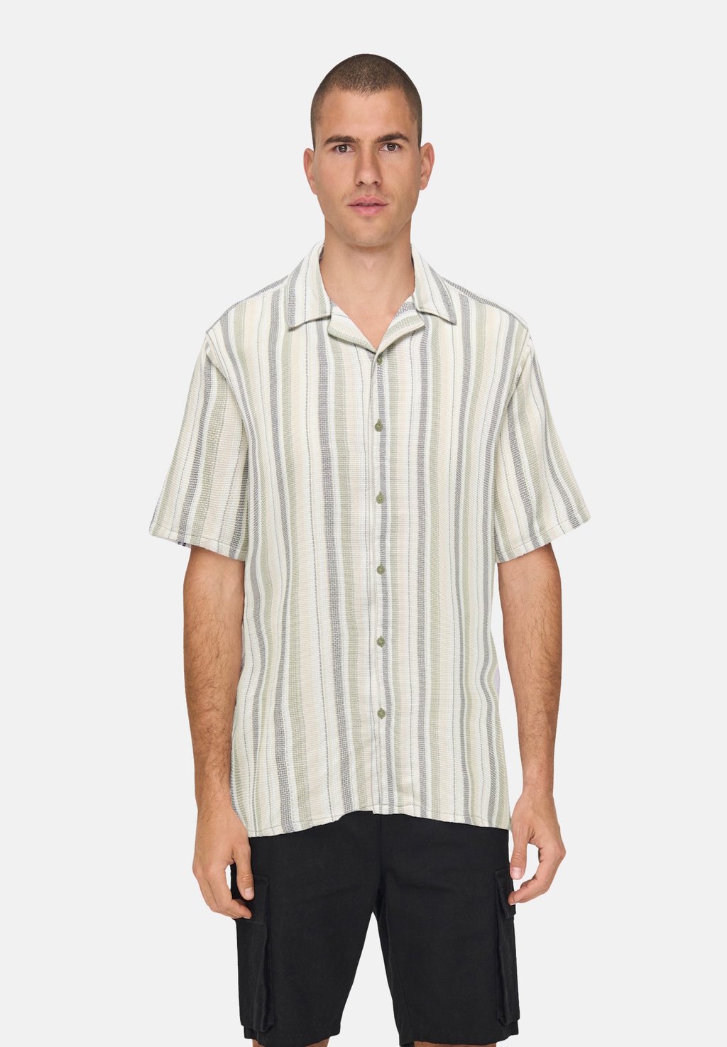 

Рубашка ONSTREV LIFE REG STRUC STRIPE Only & Sons, зеленый