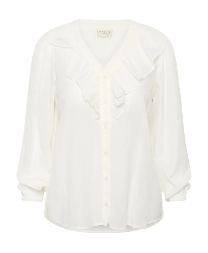 

Блузка с оборками Kclana Kaffe Curve, белый