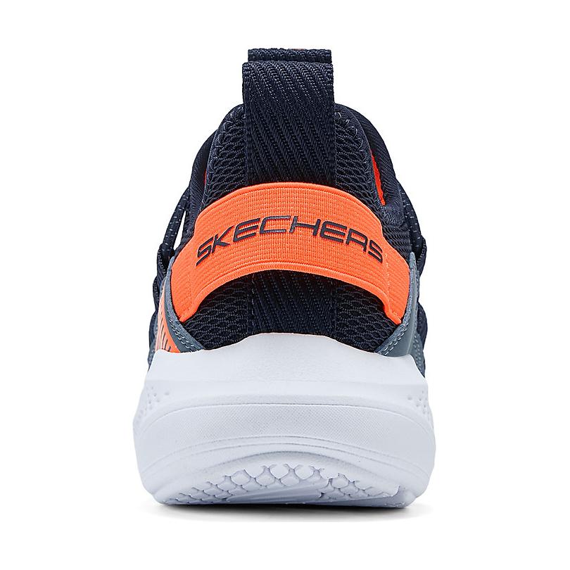 Skechers Kids Детские кроссовки с низким верхом, устойчивые к истиранию и скольжению, синие, для мальчиков — фото 4