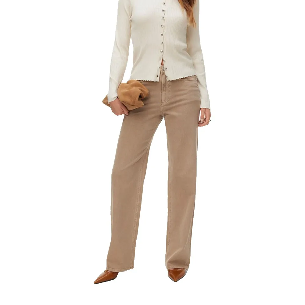 

Vero Moda Tessa Широкие джинсы с высокой талией, бежевый