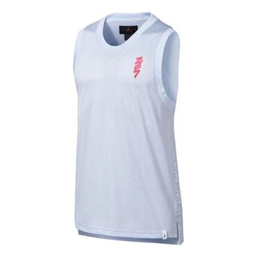 

Жилет Men's Air Jordan Pattern Printing Mesh Round Neck Sports Vest White