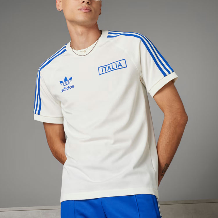 Футболка мужская сине-белая Adidas Originals — фото 3