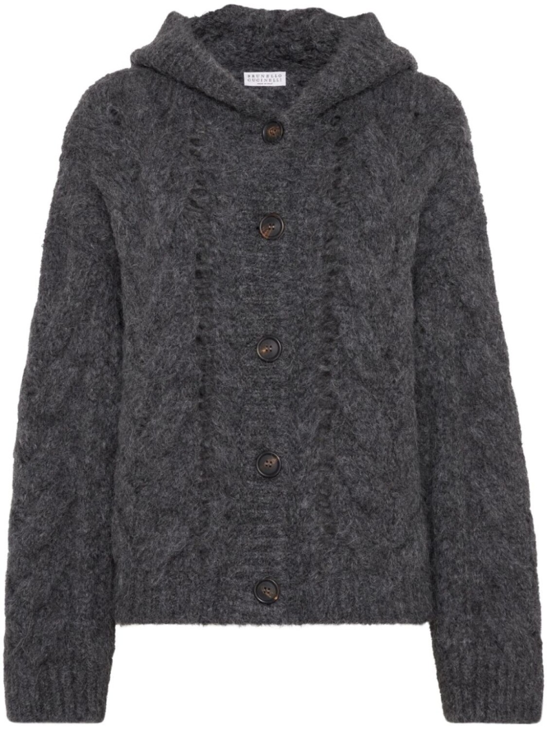 

Фактурный кардиган Brunello Cucinelli, серый