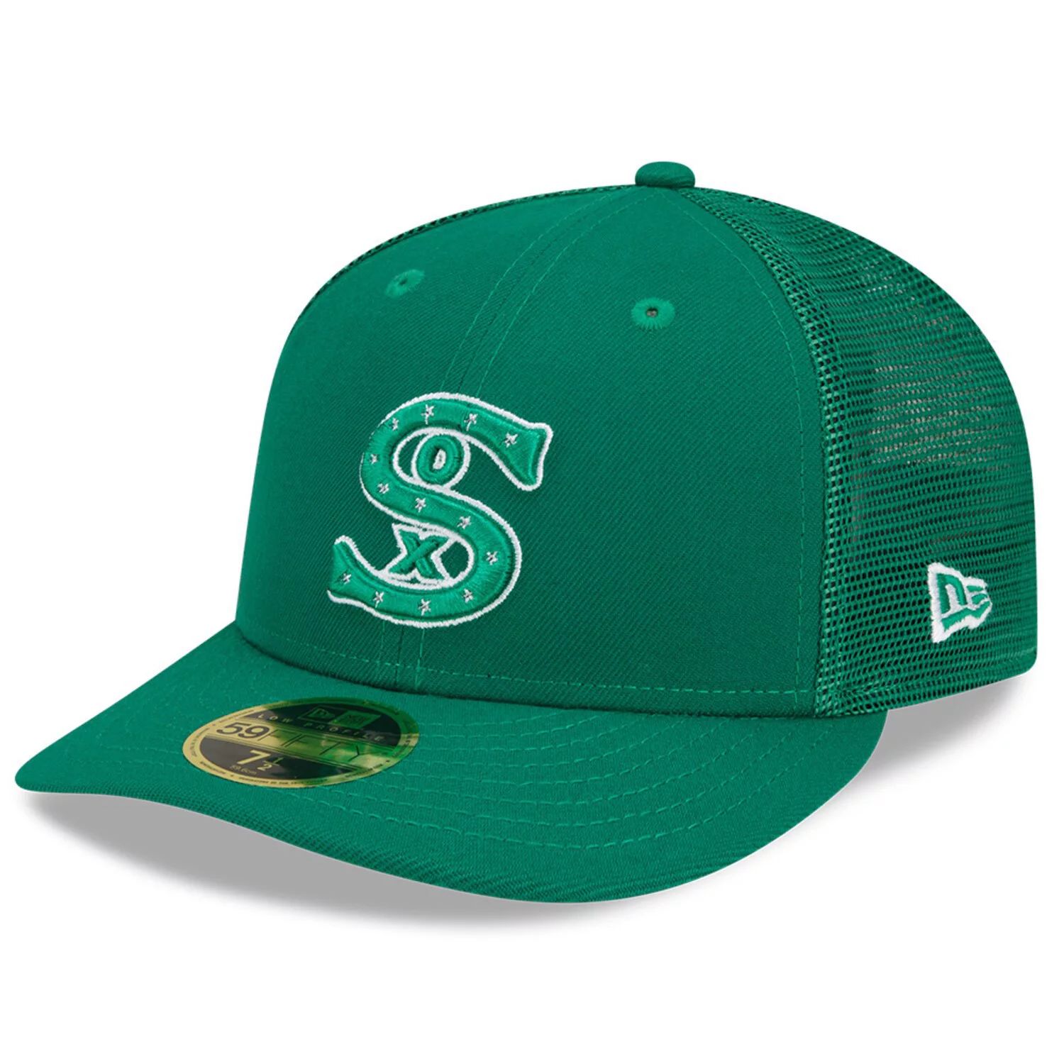 

Мужская бейсболка New Era Green Chicago White Sox 2022 ко Дню Святого Патрика для игры в поле, низкопрофильная шляпа 59FIFTY