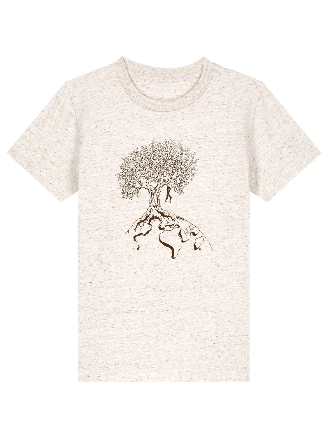 Футболка 'Organic Fairwear Футболка Kids Unisex Hanging On' Life-Tree, Wool White
