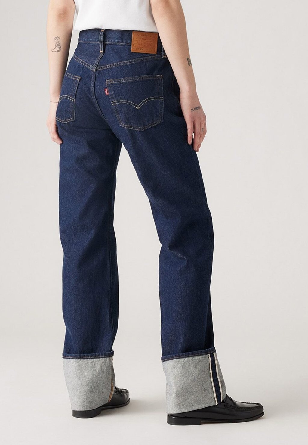 

Джинсы прямого кроя 501® '90S CUFF Levi's, темно-синий деним