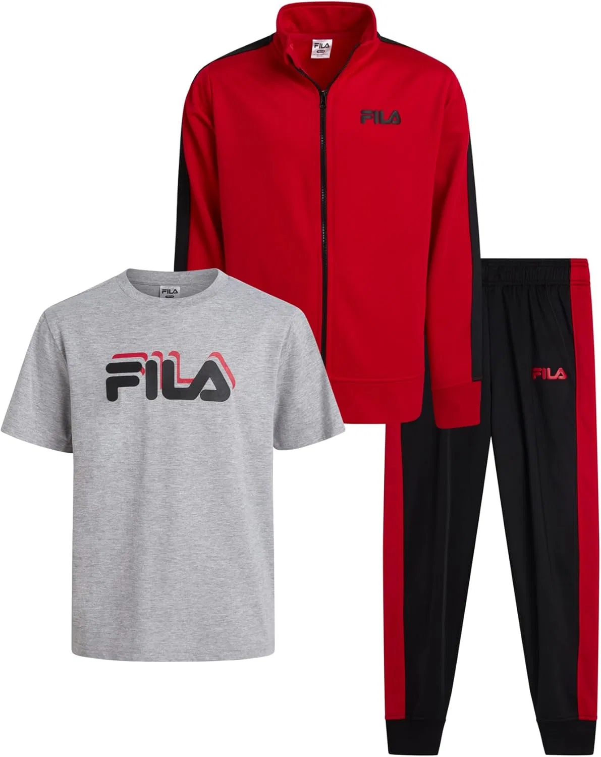 Детский спортивный костюм Fila, 3 предмета, Racing Red