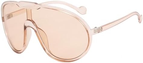 

Винтажные солнцезащитные очки большого размера для женщин и мужчин, модные цельные солнцезащитные очки в крупной оправе, ветрозащитные солнцезащитные очки MTZJH, Champagne