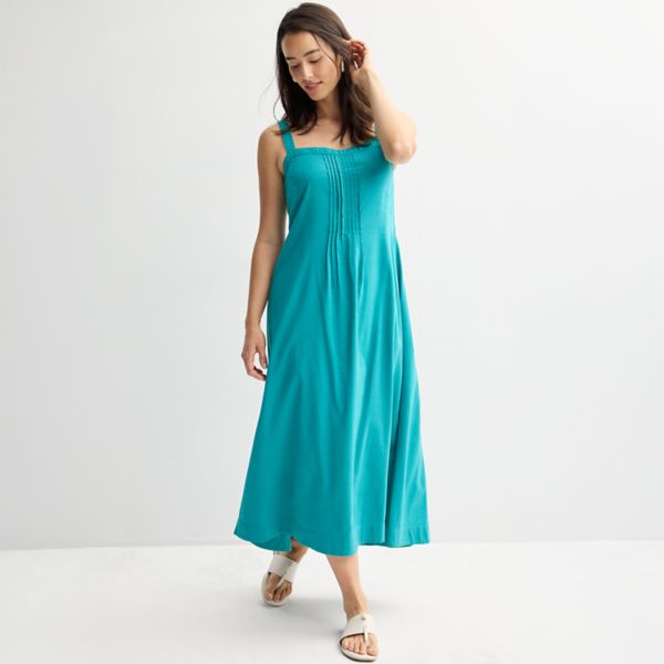 

Женское макси-платье с защипами Sonoma Goods For Life, цвет azure teal